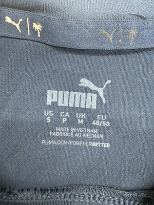 Puma Men's Golf Tee M Navy Palm Tree Crew Neck Short Sleeve Shirt 2022