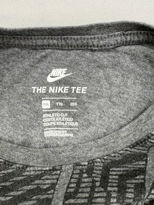 Nike Men's XL Athletic Fit Grey Cotton Short Sleeve Crewneck Tee