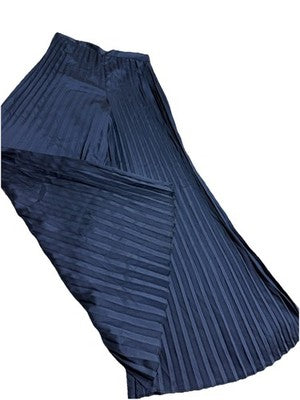 BNWT Michael Kors Pleated Satin Wide-Leg Pants In Midnight Blue Rrp $353