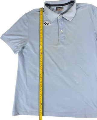 Kappa Men's Light Blue Polo Shirt Large Short Sleeve Cotton