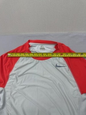 Nike Men's Dri-FIT White/Red Raglan S Short Sleeve T-Shirt