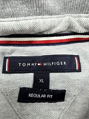 Tommy Hilfiger Gray XL Short Sleeve Polo Shirt Cotton Stretch Regular Fit