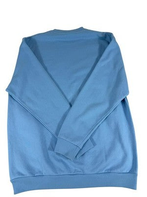 Reebok Light Blue Crewneck Fleece Sweatshirt Medium Men