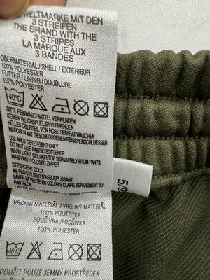 Adidas Men's Green Track Pants M Elastic Waist Drawstring Side Zips