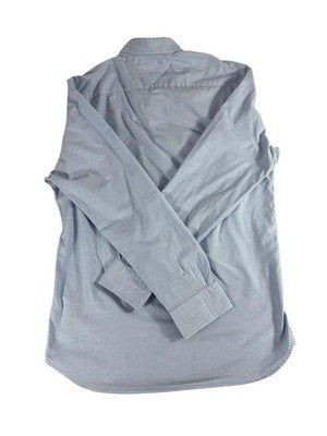 Tommy Hilfiger Mens Blue Cotton Long Sleeve Button-Down Dress Shirt M Regular