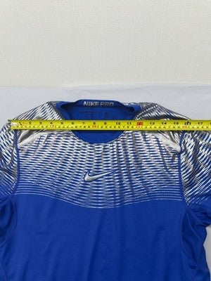 Nike Pro Hypercool Men's Blue Fitted Short Sleeve Crewneck Shirt