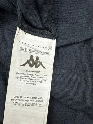 Kappa Men's Black Logo T-Shirt Regular Fit Short Sleeve Size Regular