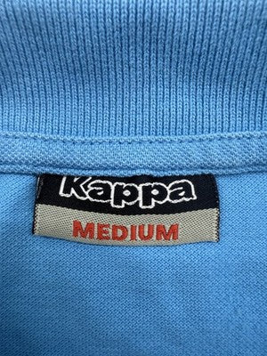 Kappa Men's Blue Cotton Polo Shirt M Regular Fit Short Sleeve