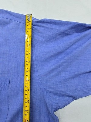 Chaps Ralph Lauren Men's Blue Striped Cotton Dress Shirt 16 34/35 N/S