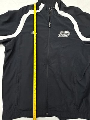 Adidas Men's XL Black Striped Training Jacket Zip Pockets Poly