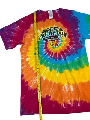 Gildan Tie Dye Short Sleeve Crewneck T-Shirt M Put-in-Bay