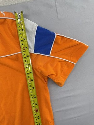 Kappa Men's Orange Striped Short Sleeve T-Shirt Med Logo M E503017