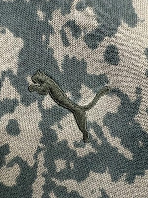 Puma Ess+ Camo Navy Zip Hoodie Men's M Regular Fit Cotton Blend