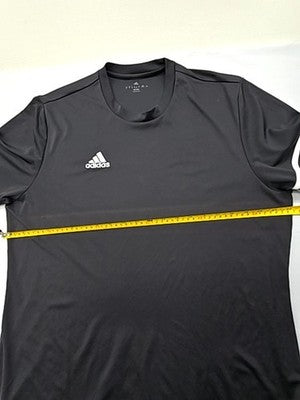 Adidas Men's Black Striped Short Sleeve Jersey Climacool Crew Neck