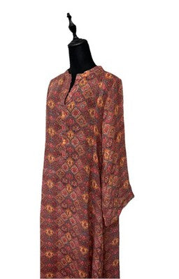 Beautiful Printed Long Maxi Dress Size Large