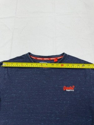 Superdry Orange Label Navy M Men's Short Sleeve Crew Neck T-Shirt Embroidered