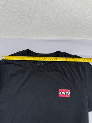 Levi's Men's Black Cotton Logo T-Shirt M Short Sleeve Crew Neck