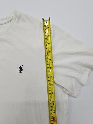 Polo Ralph Lauren Men's White Logo T-Shirt L Crew Neck Cotton NWOT