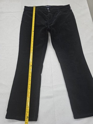 Chaps Madden Straight Corduroy Pants Black Petite 14P Slimming