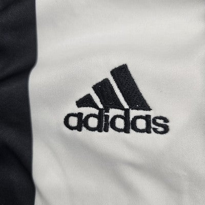 Adidas Men's White Striped Climacool Jersey L Athletic Fit