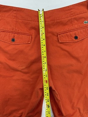 Lacoste Orange Cotton Bermuda Shorts Men's 33/35W 10" Inseam Logo