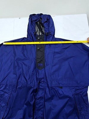 Helly Hansen Men's Navy L Waterproof Rain Jacket Hood Workwear