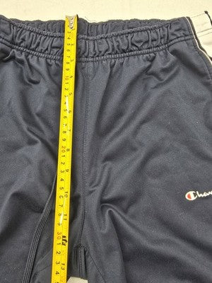 Champion Men's Navy Track Pants M Side Stripe Drawcord 30" Inseam