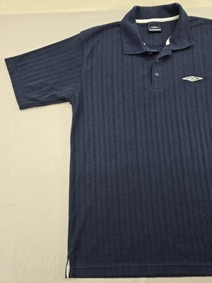 Umbro Men's Navy Short Sleeve Polo Shirt M 38/40 Cotton Blend