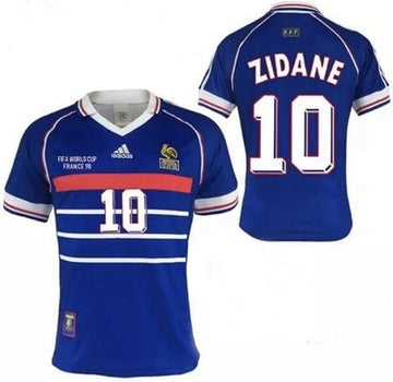 Men's Adidas France 1998 World Cup Final Retro Jersey Zinedine Zidane Size Small