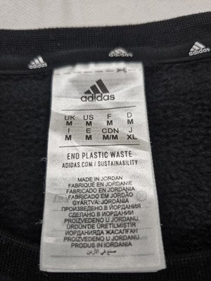 Adidas Black Crewneck Sweatshirt M French Terry Pullover