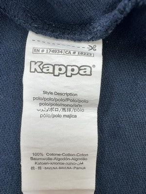 Kappa Men's Navy Blue Polo Shirt Medium Short Sleeve Cotton