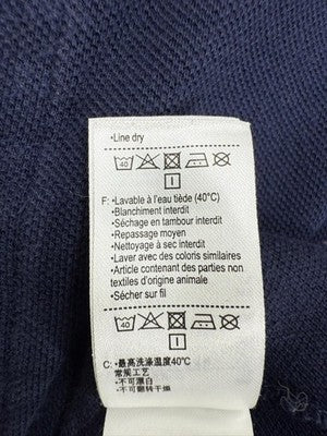 Lacoste L.12.12 Navy Cotton Pique Polo Shirt S Classic Fit Short Sleeve