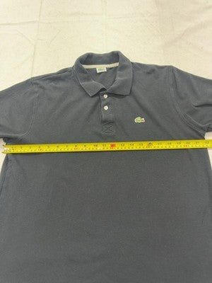 Lacoste L.12.12 Navy Short Sleeve Polo Shirt L 100% Cotton Pique