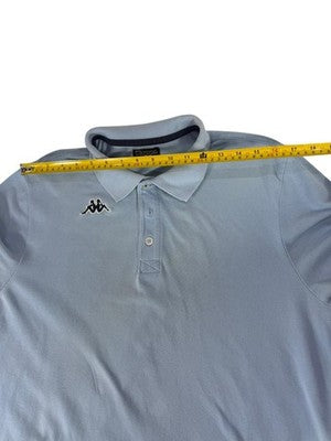 Kappa Men's Light Blue Polo Shirt Large Short Sleeve Cotton