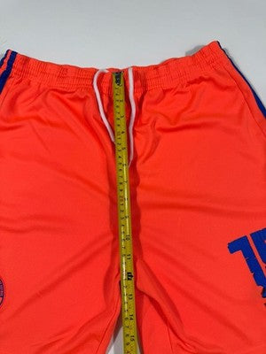 Adidas Orange Soccer Shorts M Elastic Waist Drawstring Polyester Thailand