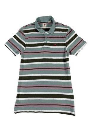 Levi's Men's XS Multi-Color Striped Cotton Polo Shirt