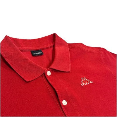 Kappa Men's Polo Shirt Red Cotton Size 5Xl Casual Sportswear