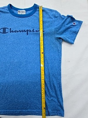 Champion Men's Blue M Short Sleeve Crew Neck Logo T-Shirt