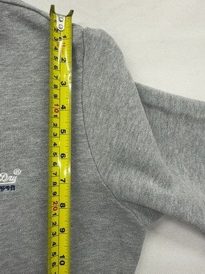 Superdry Men's Grey Zip Hoodie L Orange Label Cotton Blend