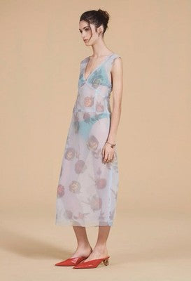 NWT Zara Mixed Printed Dress Limited Edition Short Sleeve Midi Dress Size M