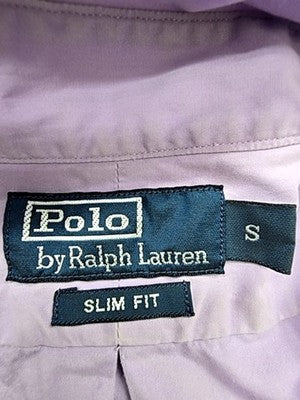 Polo Purple Slim Fit Long Sleeve Button Down Shirt S Cotton