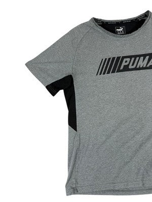 Puma Active Gray Black Color Block Athletic T-Shirt XXL