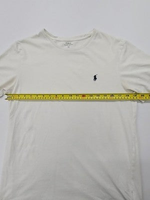 Polo Ralph Lauren Herren Weiß Logo T-Shirt L Rundhals Baumwolle Neu ohne...