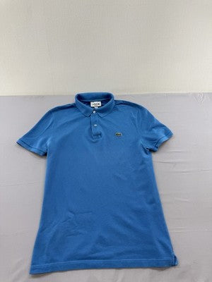 Lacoste Slim Fit Navy Polo Shirt M Short Sleeve Cotton France