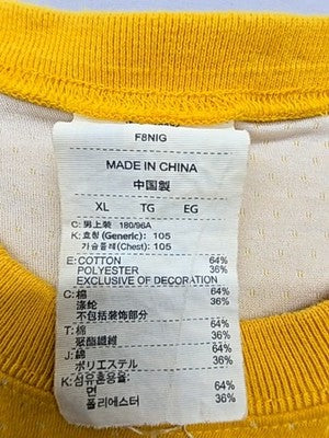 Nike Men's XL Yellow Short Sleeve Crewneck Cotton T-Shirt