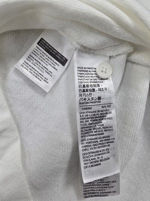 Levi's Men's White Cotton Polo Shirt M Relaxed Fit Short Sleeve