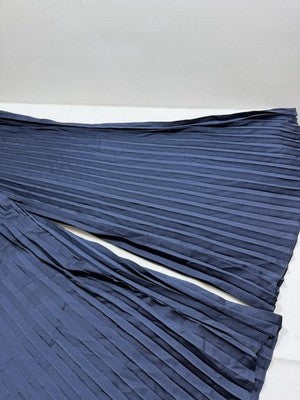 BNWT Michael Kors Pleated Satin Wide-Leg Pants In Midnight Blue Rrp $353
