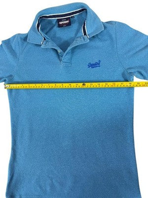 Superdry Men's Small Royal Blue Cotton Polo Shirt