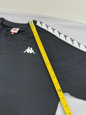 Kappa Men's Black Logo T-Shirt Regular Fit Short Sleeve Size Regular