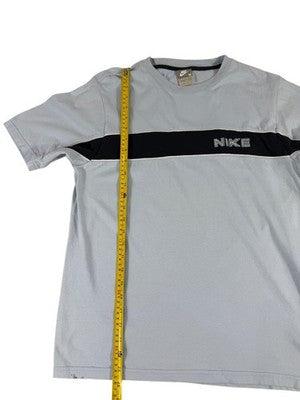 Nike SB Grey Stripe Crewneck Short Sleeve Cotton T-Shirt M